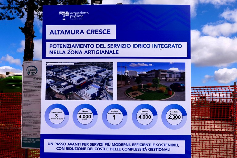 Immagine del post 12407 - Altamura Opere idriche e fognarie, iniziati i lavori nella zona industriale - Altamura
