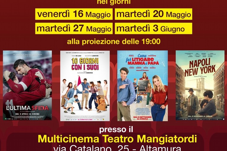 Immagine del post 7158 - Altamura "Primavera al cinema", programma per gli anziani - Altamura