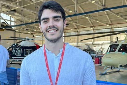 Luca Simone nel team che ha realizzato l'elicottero-drone - Altamura