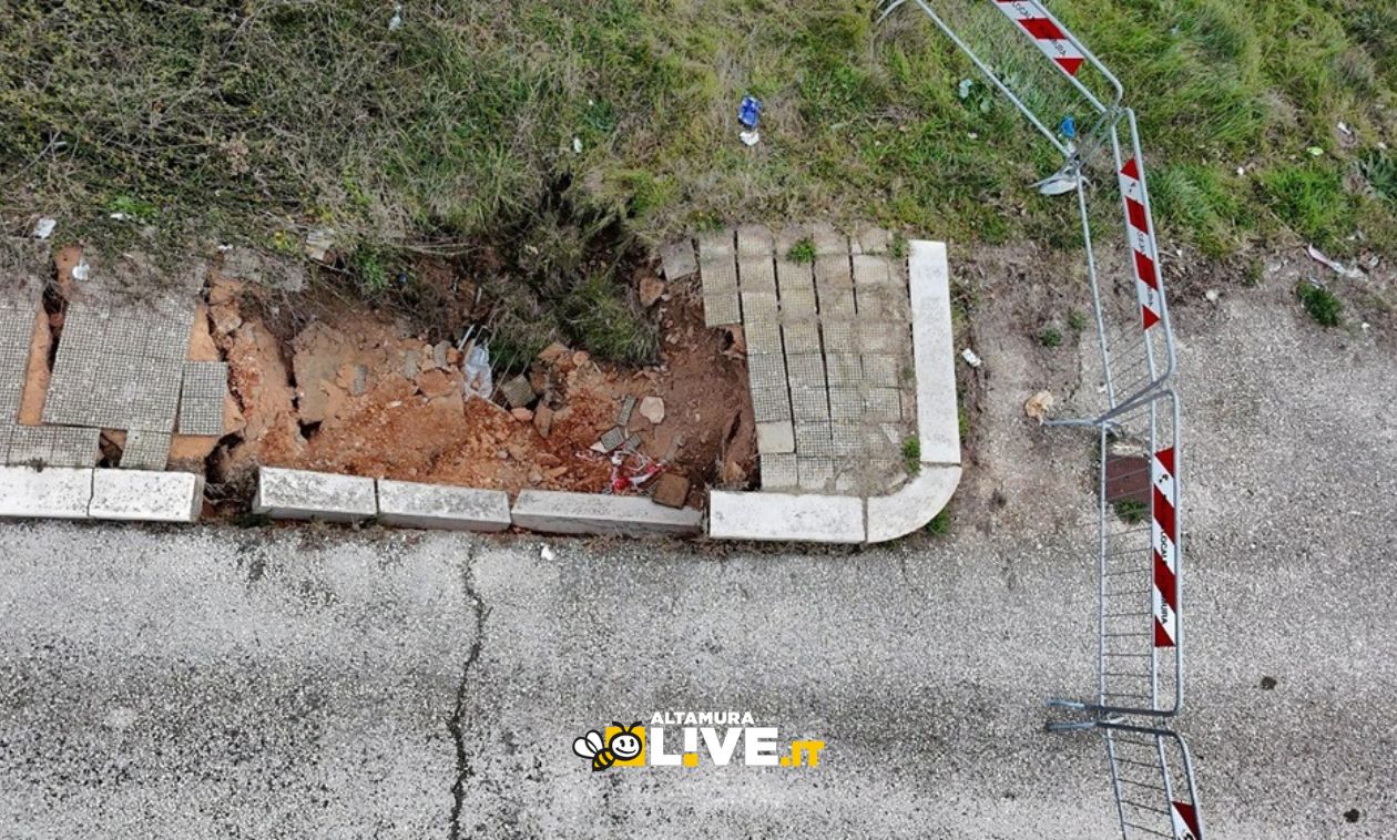 Immagine del post 16819 - Altamura Altamura, via Parigi chiusa al traffico: scattano indagini geologiche e messa in sicurezza tra via Le Fornaci e via Copenaghen - Altamura