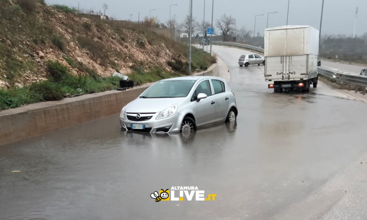 Maltempo e disagi: strade allagate, interventi urgenti, traffico bloccato e scuole chiuse ad Altamura - Altamura