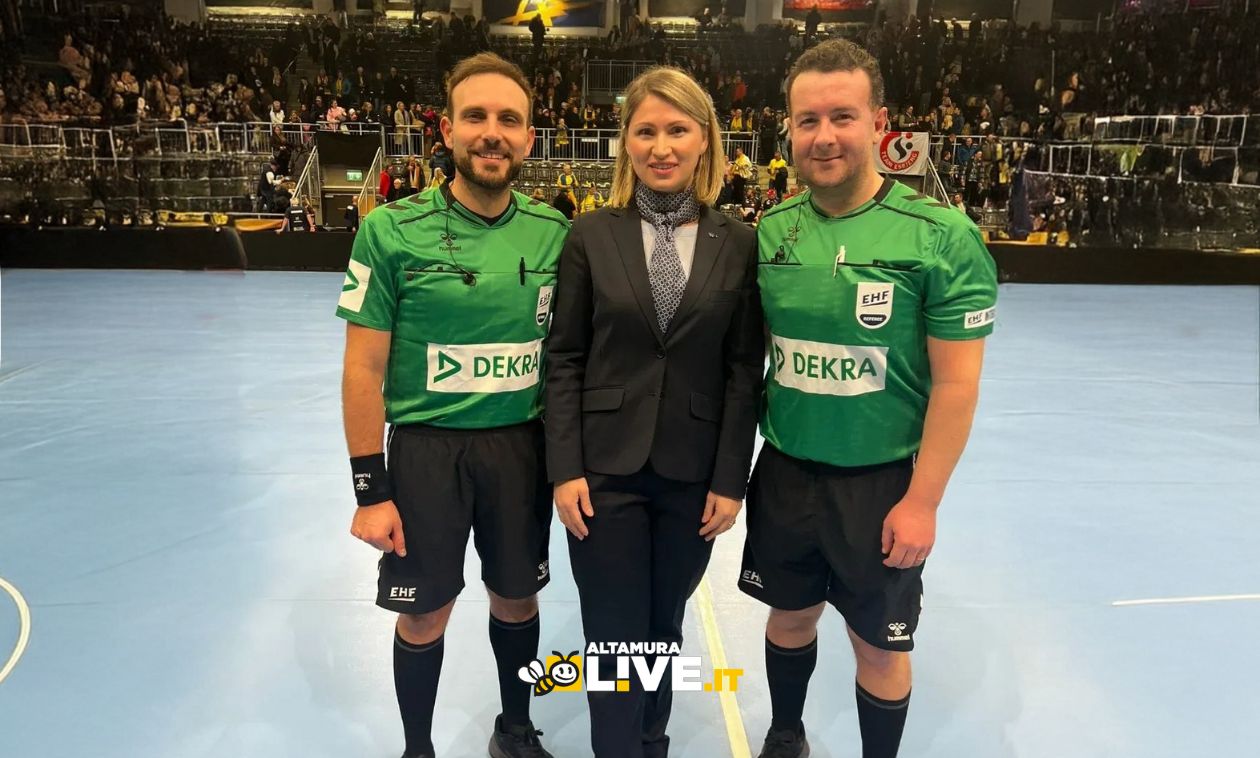 Immagine del post 16992 - Altamura Gli arbitri altamurani Pietro Monitillo e Francesco Simone alla EHF Champions League femminile in Norvegia - Altamura