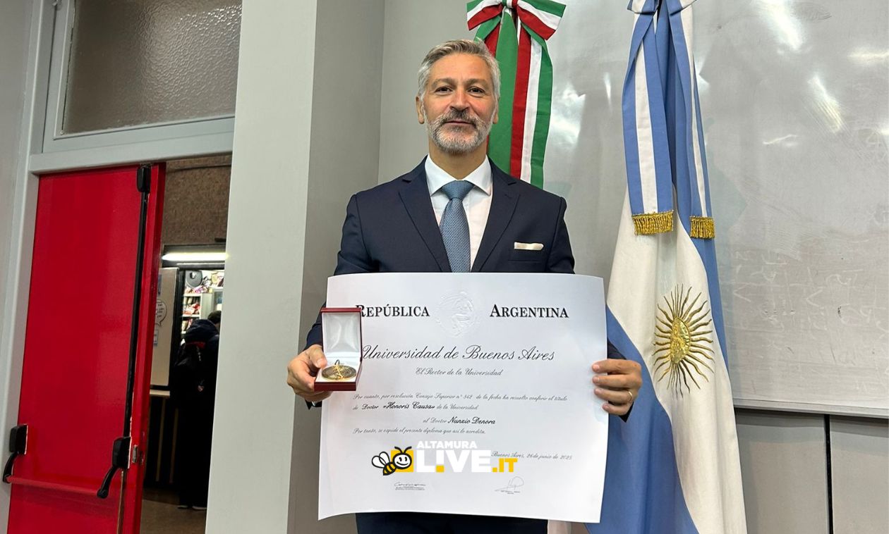 Immagine del post 13702 - Altamura Il professore altamurano Nunzio Denora insignito del Dottorato Honoris Causa dall’Università di Buenos Aires - Altamura