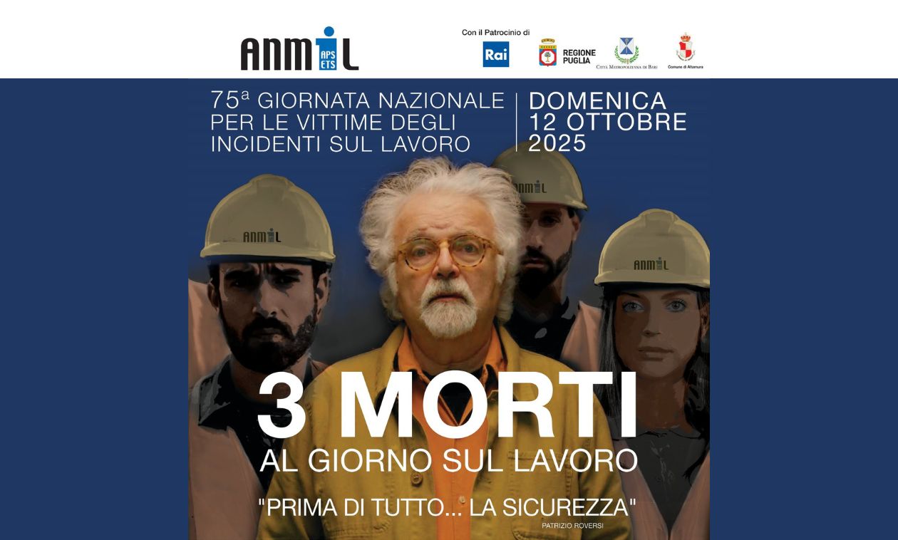 Immagine del post 12591 - Altamura 75ª Giornata per le Vittime di Incidenti sul Lavoro: Altamura onora la memoria dei lavoratori domenica 12 ottobre - Altamura