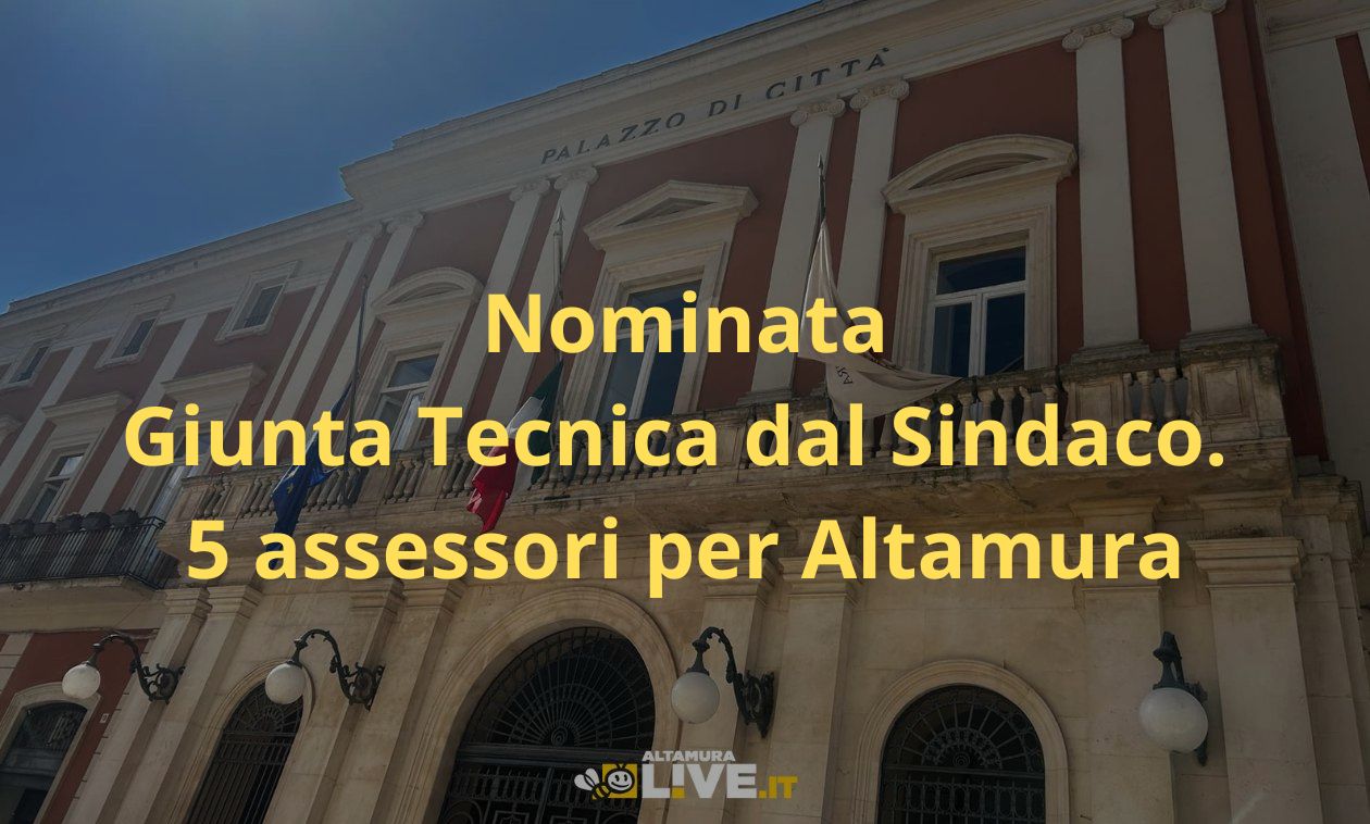 Immagine del post 15127 - Altamura Nominata una Giunta Tecnica dal Sindaco. 5 assessori per Altamura - Altamura