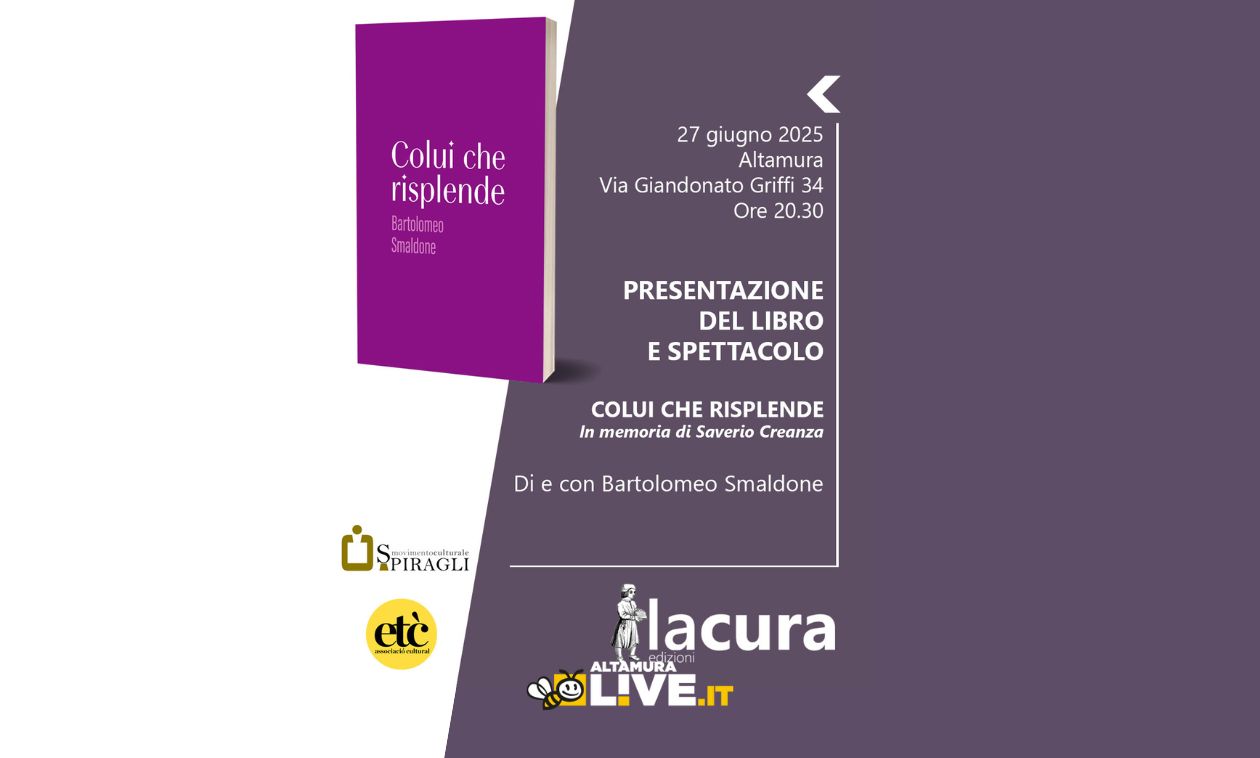 Immagine del post 8759 - Altamura “Colui che risplende”: ad Altamura la presentazione del libro-omaggio all’altamurano Saverio Creanza - Altamura