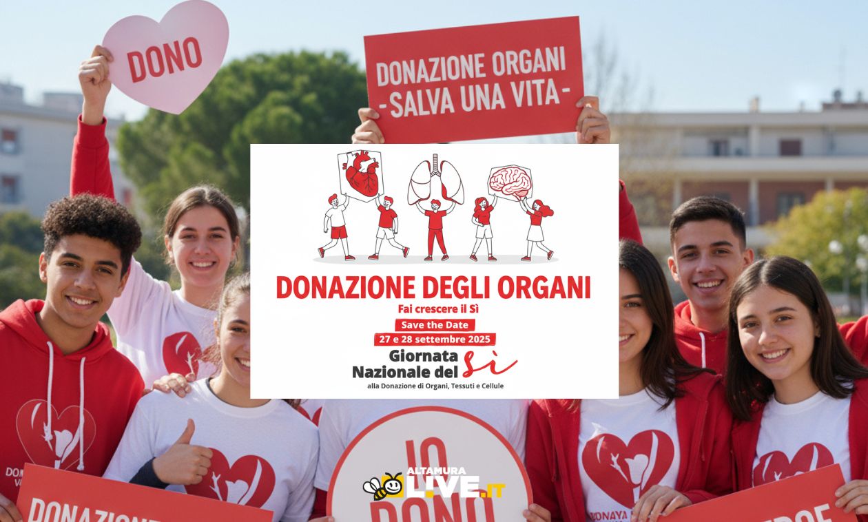 Immagine del post 11951 - Altamura Giornata Nazionale AIDO di promozione al “SI” alla donazione di organi il 28 settembre in Piazza Resistenza - Altamura