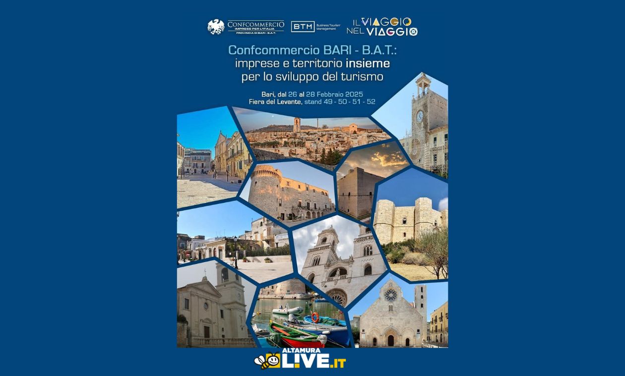 Immagine del post 2798 - Altamura Confcommercio Bari-Bat presente alla BTM Italia alla Fiera del Levante di Bari con il progetto “Murgia Experience” - Altamura