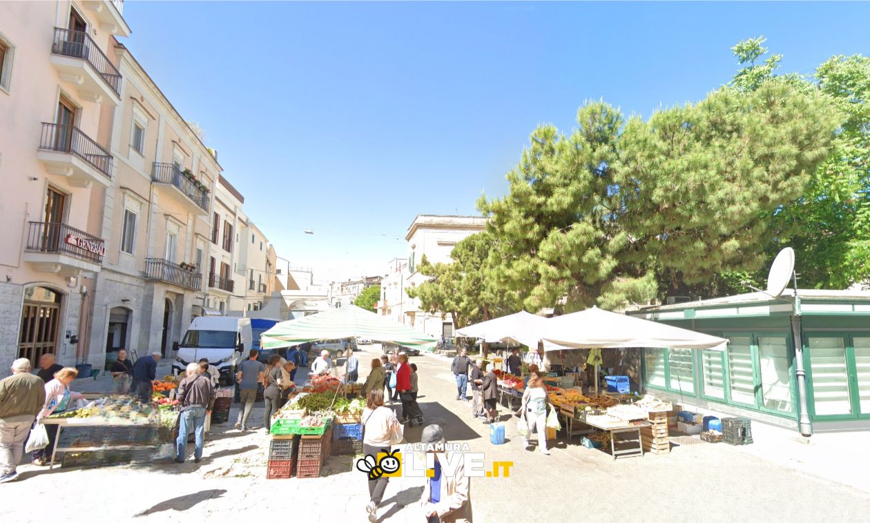 Lavori in Piazza Santa Teresa: mercato ortofrutticolo in via Maggio e modifiche alla viabilità - Altamura