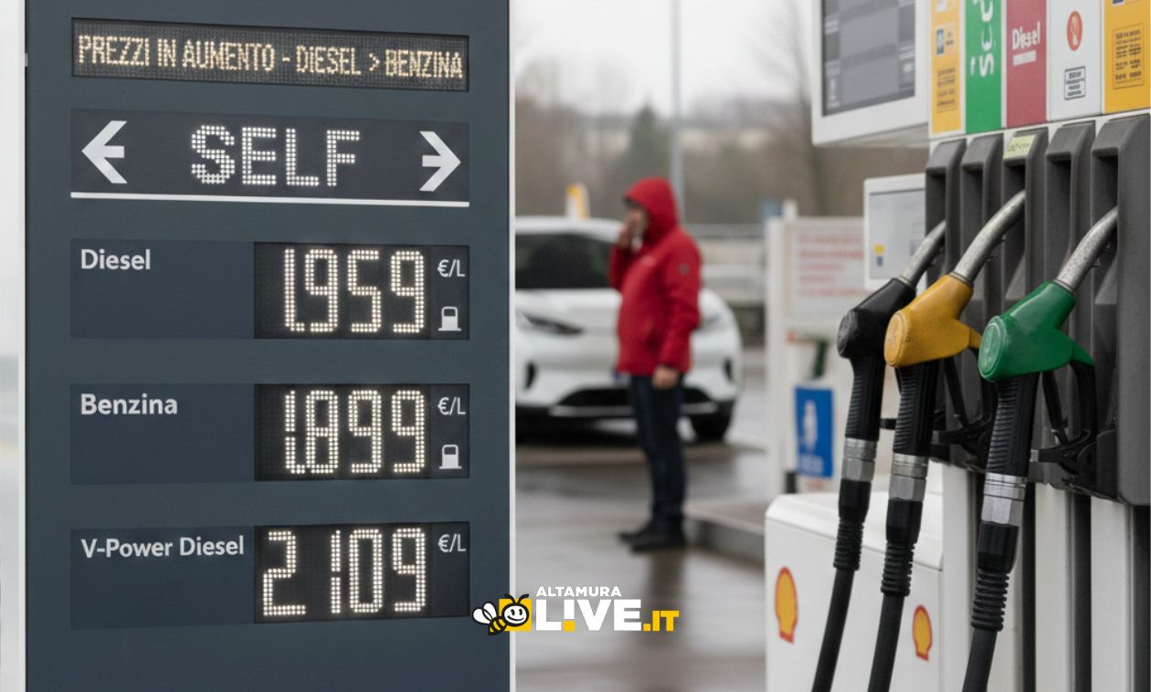 Immagine del post 16552 - Altamura Carburante: diesel più caro della benzina. Da gennaio 2026 il sorpasso - Altamura