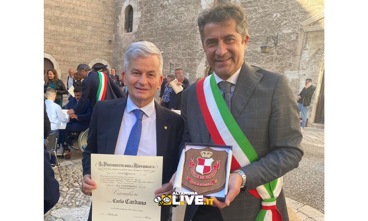 Immagine del post 7854 - Altamura L’altamurano Carlo Cardano insignito del titolo di Cavaliere al Merito della Repubblica - Altamura