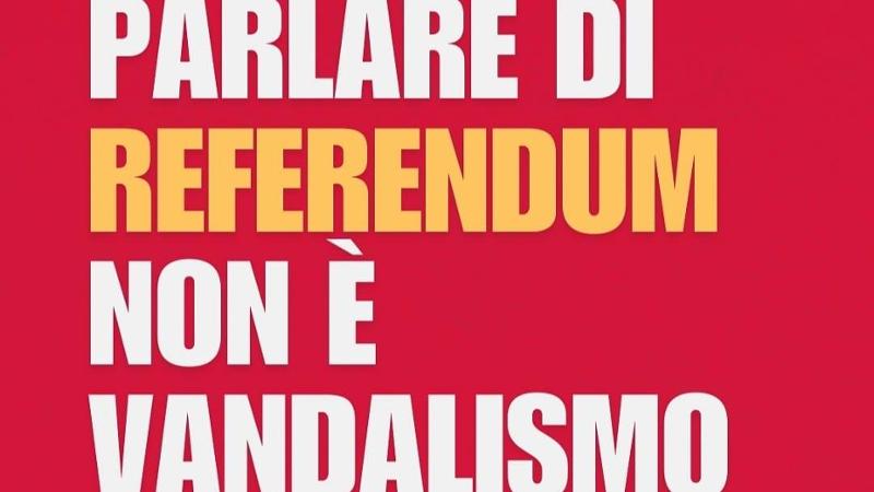 Immagine del post 7977 - Bari Attacca adesivi per il referendum a scuola: nota per studente a Martina Franca. “Clima repressivo” - Bari