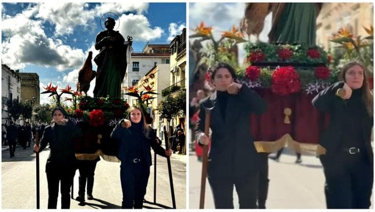 Immagine del post 19044 - Bari Due donne portatrici della statua alla processione dei Misteri: “Grande emozione, ce n’era bisogno” - Bari