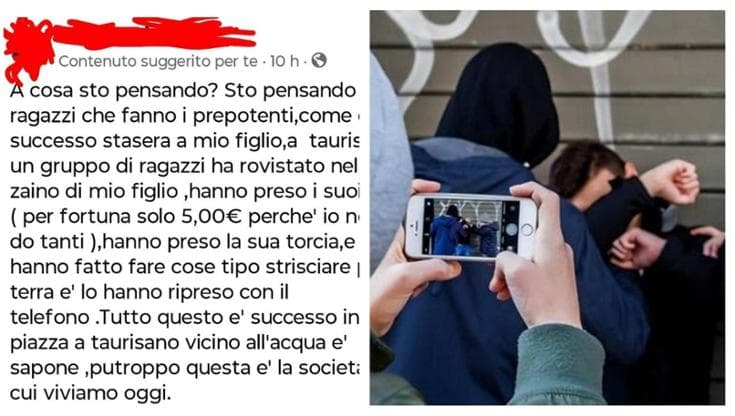 Immagine del post 21316 - Bari Ragazzino derubato, costretto a strisciare in strada e ripreso col cellulare. La madre: “Vergogna” - Bari