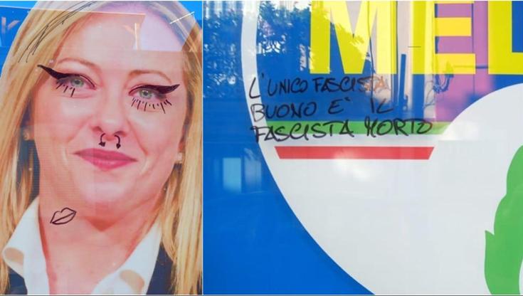 Raid nella sede di Fratelli d’Italia, minacce e foto di Meloni imbrattata: “Vergognoso e puerile” - Bari