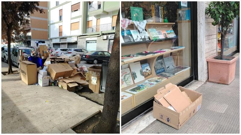 Bari, cartoni mai raccolti per strada: si moltiplicano le segnalazioni. Leccese: “Inaccettabile” - Bari