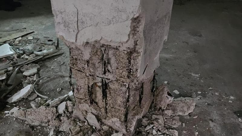 Bari, ecco il pilastro del palazzo crollato: le infiltrazioni della fogna avevano minato fondamenta - Bari