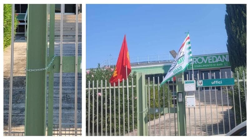 Immagine del post 23654 - Bari Cinquanta operai vanno al lavoro ma trovano le catene ai cancelli: “Blitz alla vigilia delle ferie” - Bari
