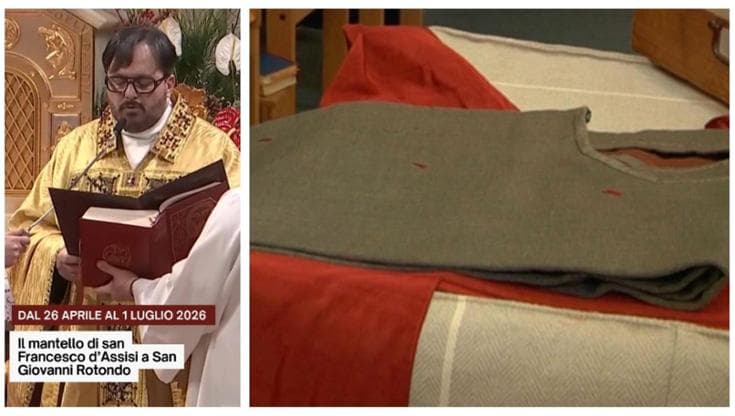 A San Giovanni Rotondo il mantello di san Francesco: sarà esposto due mesi nel santuario di san Pio - Bari