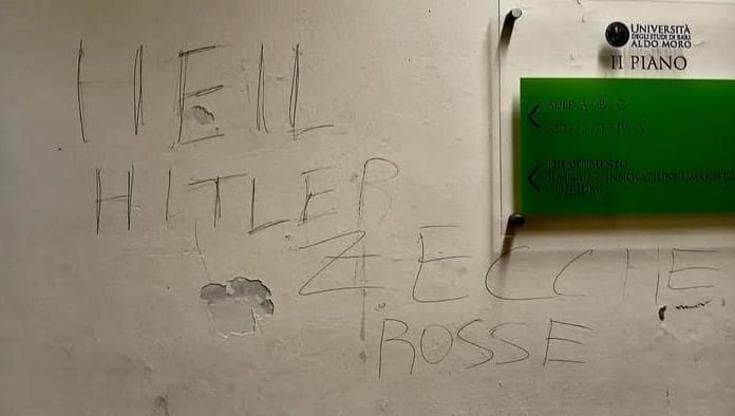 Svastica e scritte naziste sui muri dell’Università di Bari. La condanna di Udu-Link: “Sgomenti” - Bari