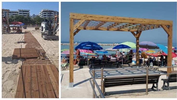 Gazebo e nuova passerella per i disabili a Pane e pomodoro: “Spiaggia più accessibile per tutti” - Bari