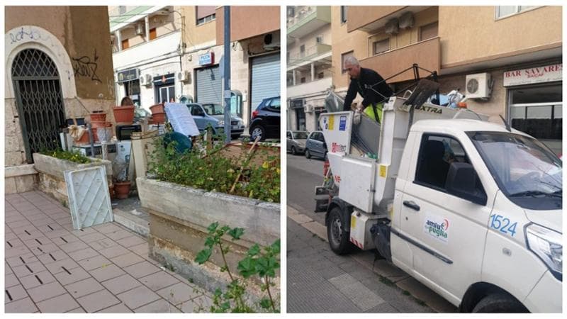 Immagine del post 3470 - Bari Invadono con i rifiuti un marciapiede a Picone, multati svuotacantine abusivo e propietario casa - Bari