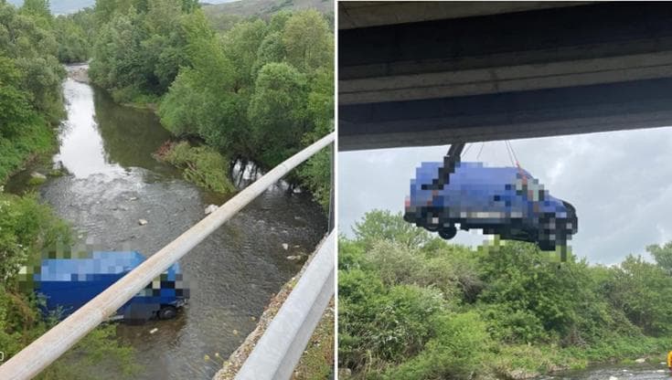 Immagine del post 20237 - Bari Furgone precipita dalla statale nel fiume Basento, il conducente salvato dai vigili del fuoco - Bari