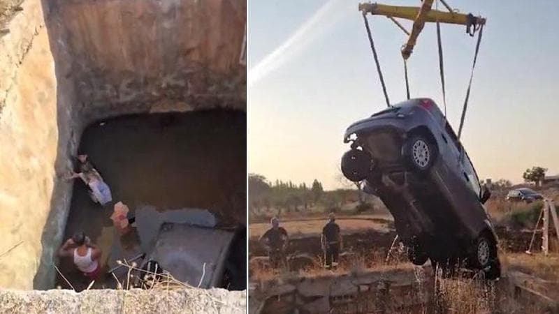 Immagine del post 10587 - Bari Tragedia sfiorata in Salento: quattro ragazzi con l’auto finiscono in una cisterna, li salva una gru - Bari