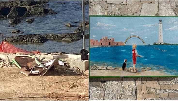 Immagine del post 13624 - Bari Bari, a San Cataldo operai distruggono quadro dedicato al piccolo Matteo. Il sindaco: “È gravissimo” - Bari
