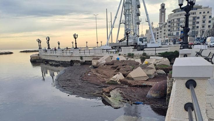 Immagine del post 5569 - Bari Bari, degrado sul lungomare di fronte a piazza Diaz: cumuli di rifiuti sparsi su metri di posidonia - Bari