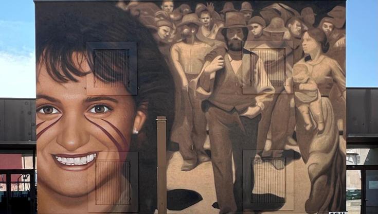 Andria, un murale di Jorit dedicato a Paola Clemente: “Dieci anni fa morì di fatica in campagna” - Bari