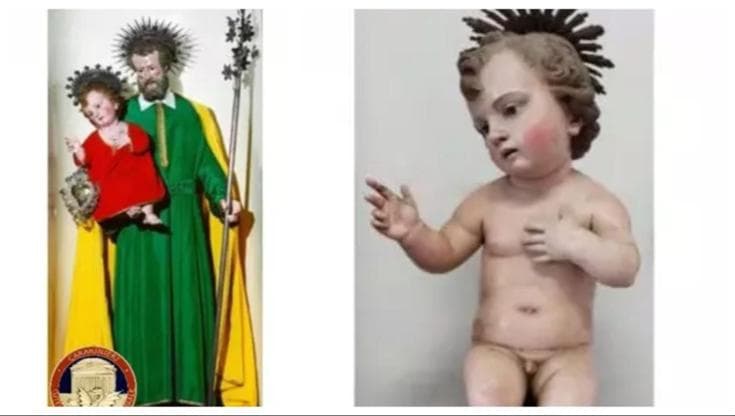 Immagine del post 22651 - Bari Bisceglie, trovata statua di Gesù Bambino rubata 26 anni fa: era stata venduta online a 5mila euro - Bari