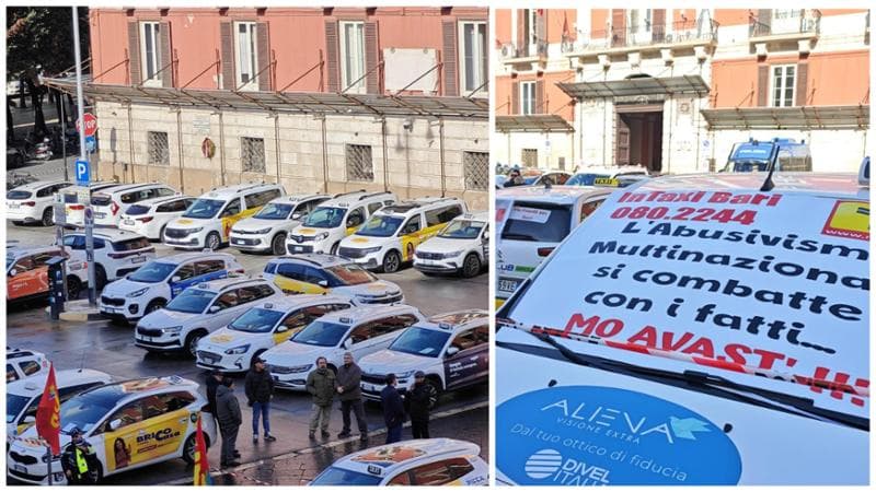 Bari, i taxi scioperano: “Tra abusivi e Ncc siamo strozzati dalla concorrenza sleale” - Bari