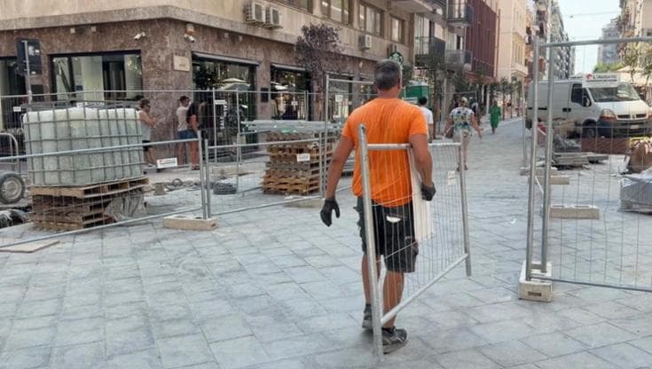Via Argiro, stop al cantiere per 10 giorni: strada liberata. “Si riparte il 24 agosto, ma è pronta” - Bari