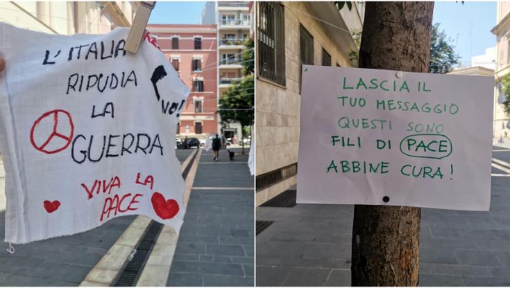 Bari, i fili di pace degli alunni della Balilla Imbriani colorano Madonnella. “Le famiglie in campo” - Bari