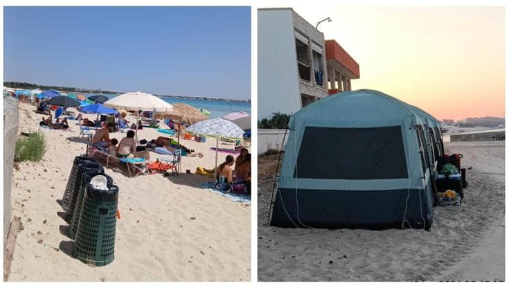 Immagine del post 22786 - Bari Salento, rimossa la maxitenda abusiva sulla spiaggia gioiello. Legambiente: “Non è episodio isolato” - Bari