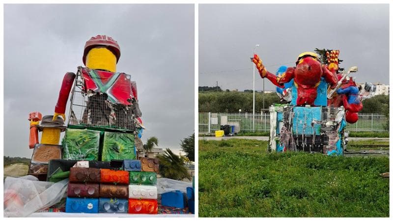 Immagine del post 17319 - Bari Maltempo distrugge carri del carnevale a Grumo Appula ma la sfilata si farà: “Noi come i Lego” - Bari