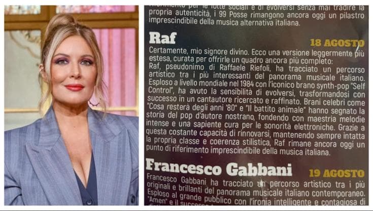 “Mio signore divino, ecco la biografia di Raf”: la gaffe sulla locandina della sagra in Salento - Bari