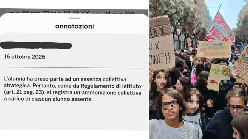 Immagine del post 26170 - Bari “Noi, studenti sanzionati per aver scioperato: si reprime il dissenso”. Il caso al Gorjux di Bari - Bari