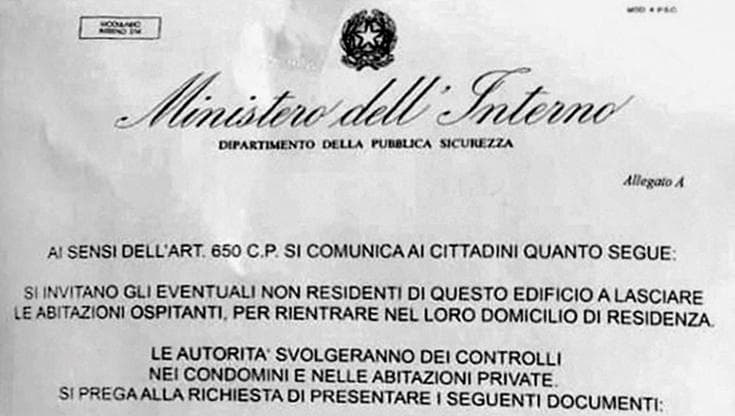 Immagine del post 16103 - Bari Bari, il cartello firmato dal ministero sui controlli nei condomini è falso: l’ultima truffa seriale - Bari
