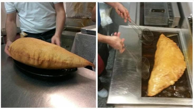 Immagine del post 16144 - Bari Il panzerotto è lungo un metro e 40 e pesa più di due chili: il fenomeno social arriva da Triggiano - Bari