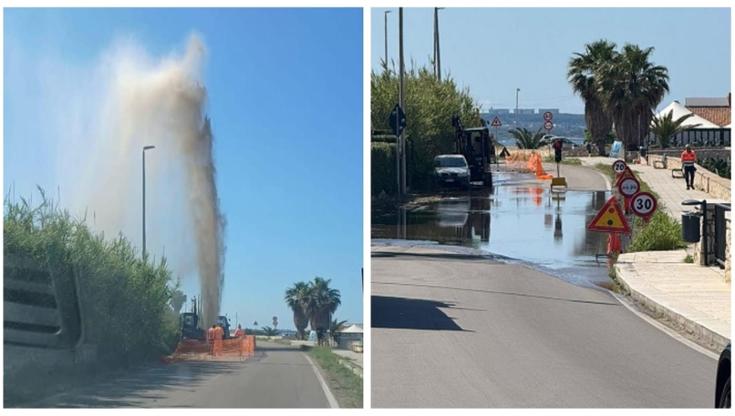 Immagine del post 7375 - Bari Esplode la fogna sulla litoranea, liquami nel mare più bello tra le marine di Nardò e Gallipoli - Bari