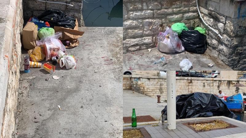 Bari, lo sfregio dei rifiuti sul molo Margherita: “La cartolina degli incivili per i turisti” - Bari
