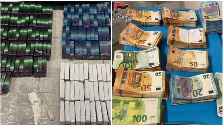 Immagine del post 16252 - Bari Rifornivano gli spacciatori baresi, arrestati in tre. Sequestrati 50 chili di droga e 80mila euro - Bari