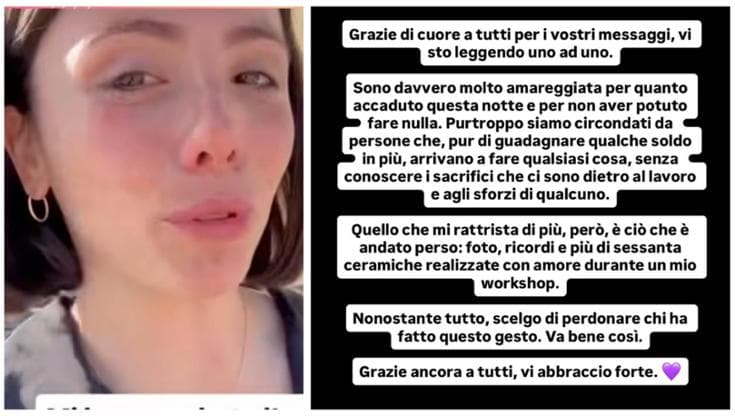Immagine del post 19612 - Bari Micaela Fiore di “Kess’art” denuncia in lacrime il furto dell'auto: “Dentro c’erano i vostri lavori” - Bari