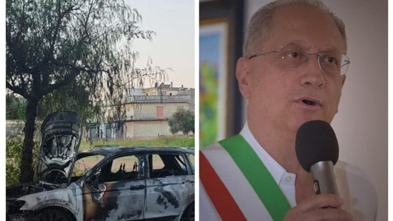 Oria, a fuoco l’auto del sindaco Cosimo Ferretti: sale l’allerta per i sindaci nel mirino - Bari