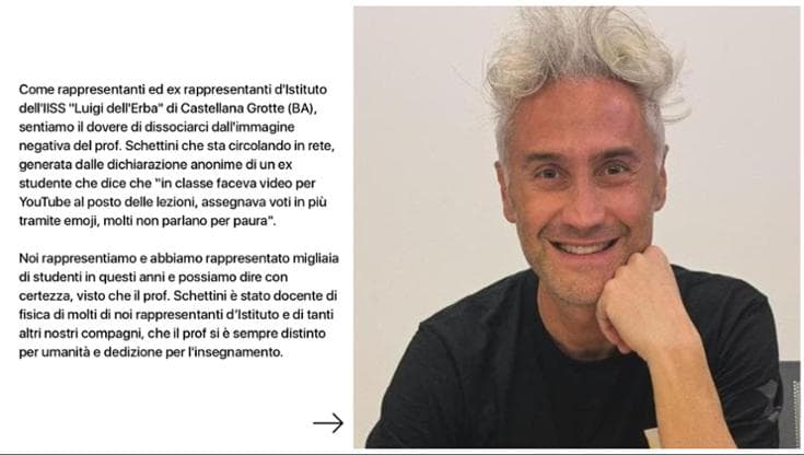 Immagine del post 17512 - Bari Prof Schettini, polemica sui metodi d’insegnamento. Ma studenti lo difendono: “Fa amare la fisica” - Bari
