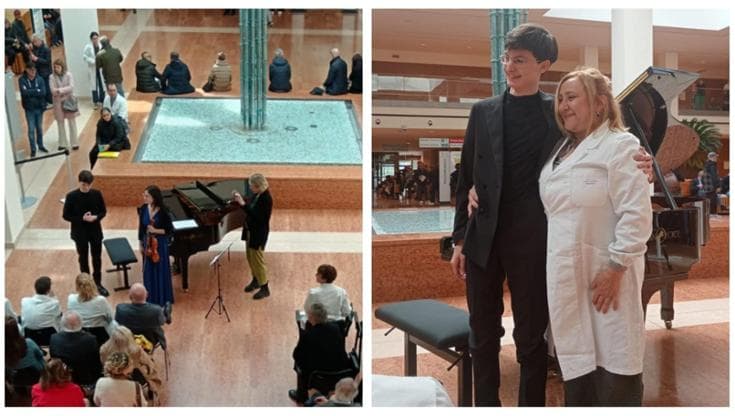 Immagine del post 4695 - Bari “A 17 anni mi hanno salvato dal tumore”: il piano di Andrea De Nicolò suona in ospedale per i medici - Bari
