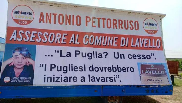 “Pugliesi, lavatevi”: assessore di Lavello querelato da Emiliano per gli slogan elettorali offensivi - Bari