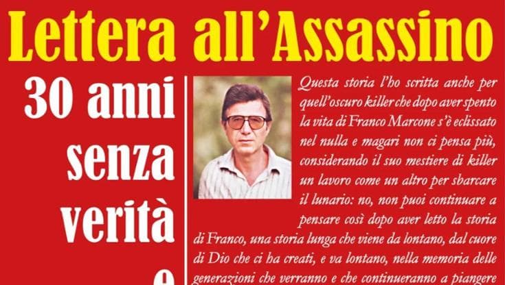 Immagine del post 4759 - Bari Lettera al killer di Franco Marcone sui muri di Foggia: “Tremerai al momento della morte” - Bari